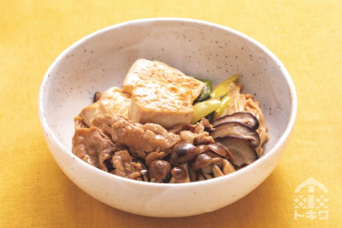豚肉ときのこの肉豆腐