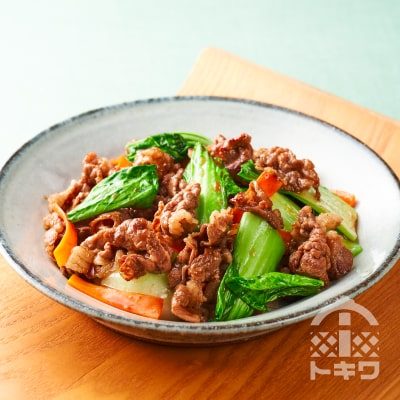 牛肉とチンゲン菜の炒めもの