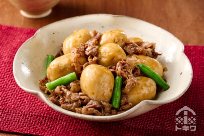 里芋と牛肉の炒め煮