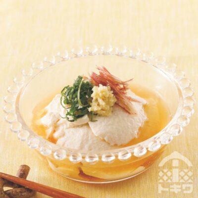 薬味たっぷり豆腐の冷やし汁