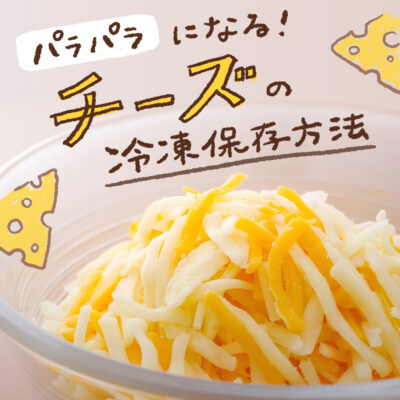 チーズの冷凍保存でパラパラの状態を保つには？具体的な方法を解説