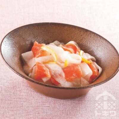 ひらひら大根とサーモンのサラダ
